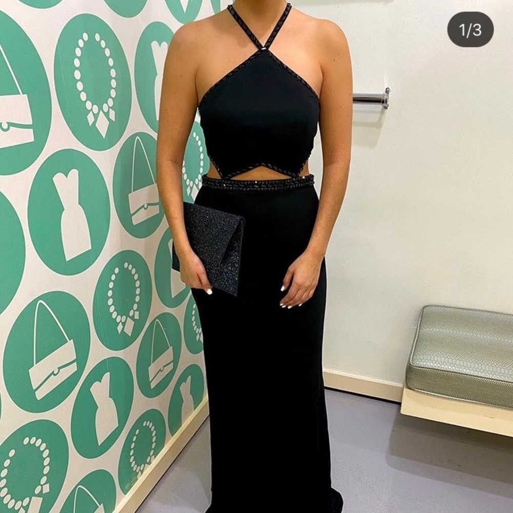 Black ball gown